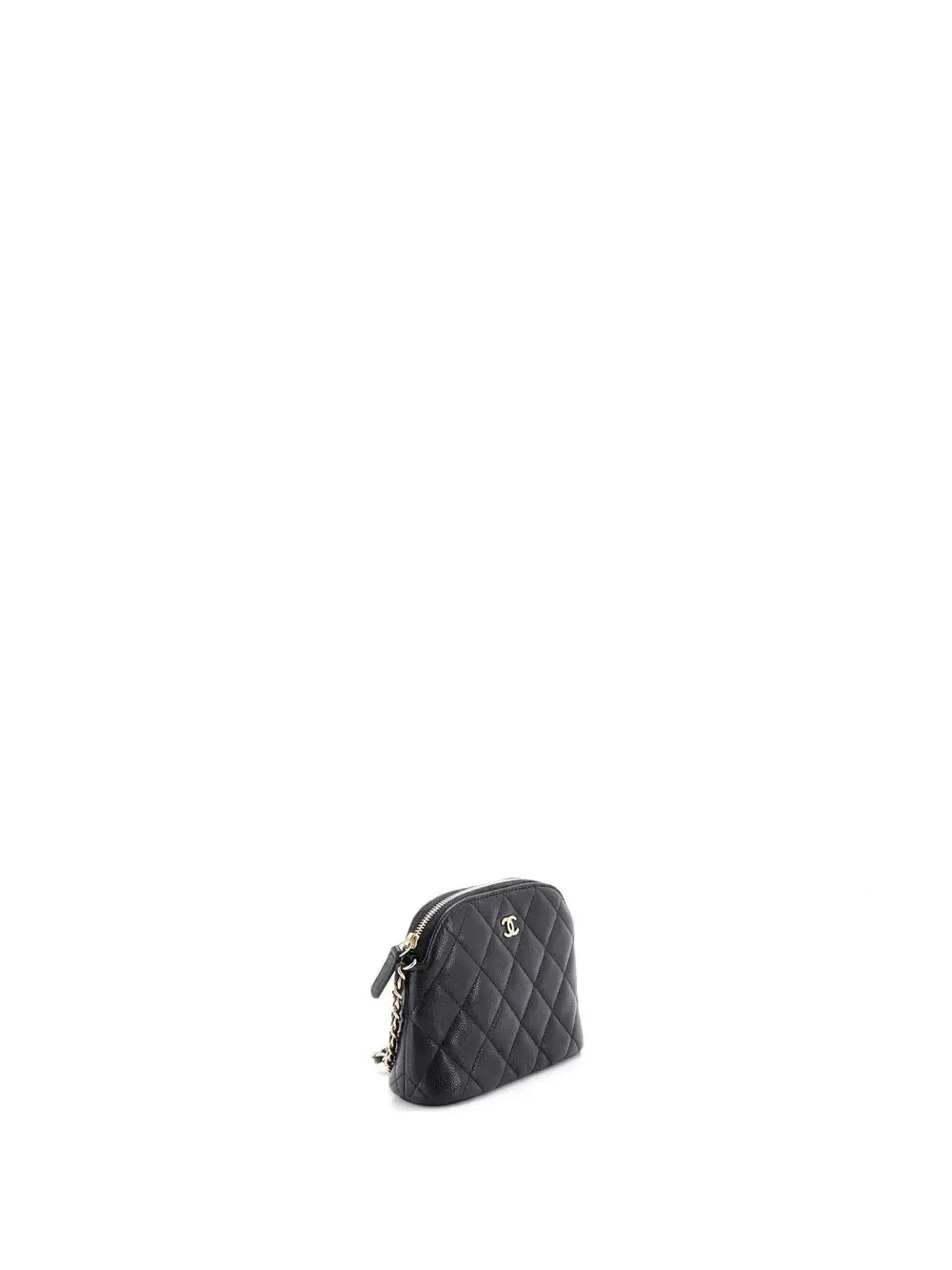 Chanel Cc Dome Zip Clutch With Chain #261002C45B